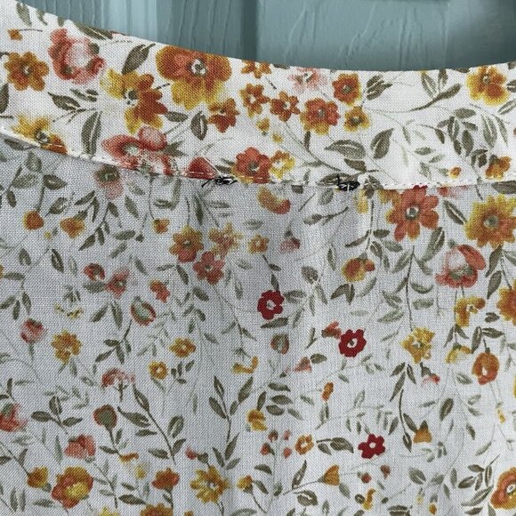 Jones&Co Womens Floral Long Sleeve Blouse 3X V-Neck Pretty Flowy Mature - Picture 9 of 10